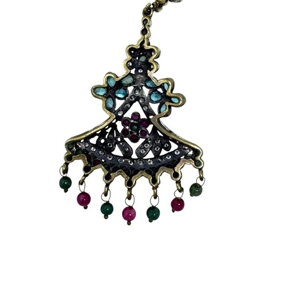 Turkish Pendant Necklace Semi-Precious Stones Grand Bazaar Istanbul 20" - Picture 5 of 10